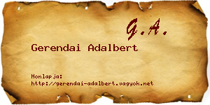 Gerendai Adalbert névjegykártya